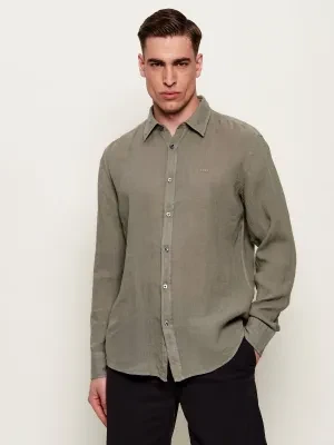 BOSS ORANGE Lniana koszula Relegant_6_M | Regular Fit