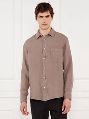 BOSS ORANGE Lniana koszula Relegant_6 | Regular Fit