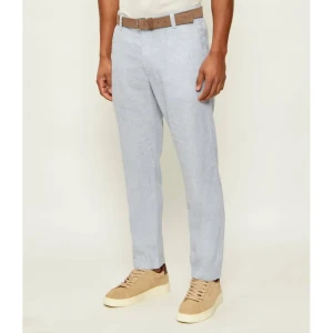 BOSS ORANGE Lniane spodnie chino Sanderson-L-3 | Regular Fit