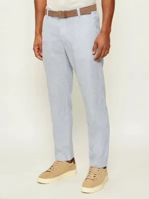 BOSS ORANGE Lniane spodnie chino Sanderson-L-3 | Regular Fit