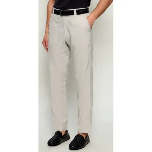BOSS ORANGE Lniane spodnie chino Sanderson-L-3 | Regular Fit