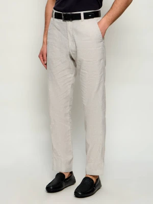 BOSS ORANGE Lniane spodnie chino Sanderson-L-3 | Regular Fit