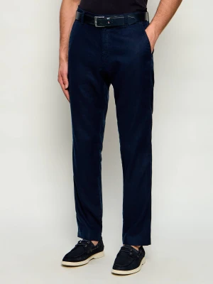 BOSS ORANGE Lniane spodnie chino Sanderson-L-3 | Regular Fit