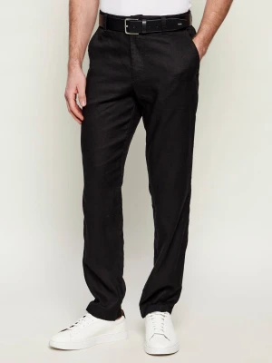 BOSS ORANGE Lniane spodnie chino Sanderson-L-3 | Regular Fit