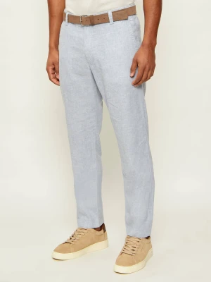 BOSS ORANGE Lniane spodnie chino Sanderson-L-3 | Regular Fit