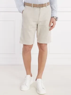 BOSS ORANGE Lniane szorty Chino | Tapered fit