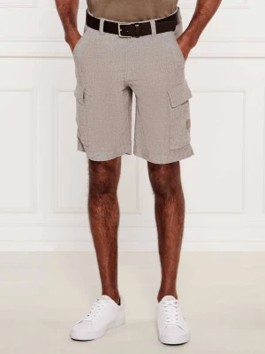 BOSS ORANGE Lniane szorty Sisla-9-Cargo | Relaxed fit szary