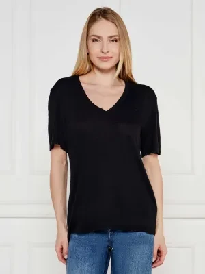 BOSS ORANGE Lniany t-shirt C_Ela_1 | Regular Fit