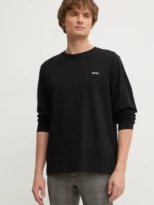 BOSS Orange longsleeve bawełniany czarny