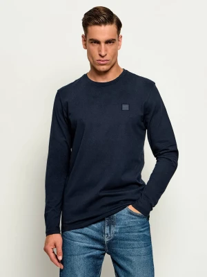 BOSS ORANGE Longsleeve Tacks | Regular Fit granatowy
