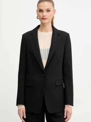 BOSS Orange marynarka kolor czarny jednorzędowa gładka 50549396