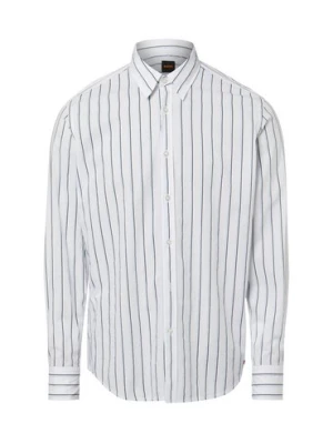 BOSS Orange Męska koszula biznesowa - Relegant_6_M Mężczyźni Regular Fit Bawełna (100%) biały w paski,