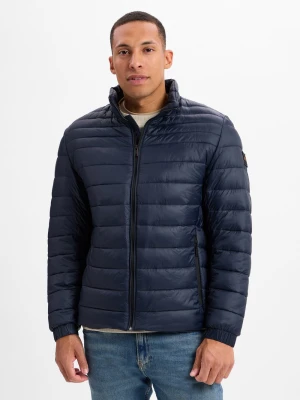 BOSS Orange Męska kurtka pikowana - Oden2 Mężczyźni Sztuczne włókno niebieski jednolity,