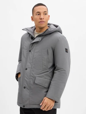 BOSS Orange Parka męska - Osiass1 Mężczyźni szary jednolity,