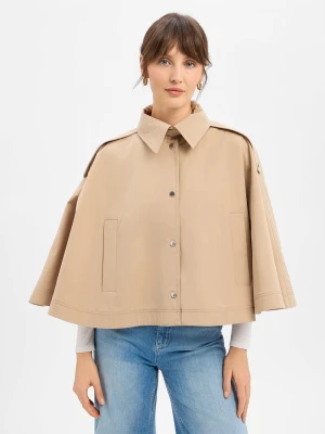 BOSS Orange Peleryna damska - Clari Kobiety brązowy jednolity,