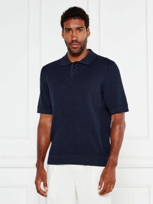 BOSS ORANGE Polo Akoppo | Relaxed fit granatowy