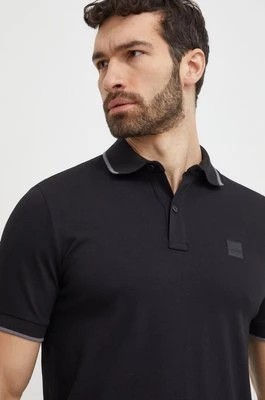 Boss Orange polo męski kolor czarny gładki 50507699