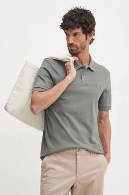 Boss Orange polo męski kolor szary gładki 50507803