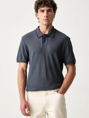 BOSS Orange polo męskie bawełniane Phoenix granatowy