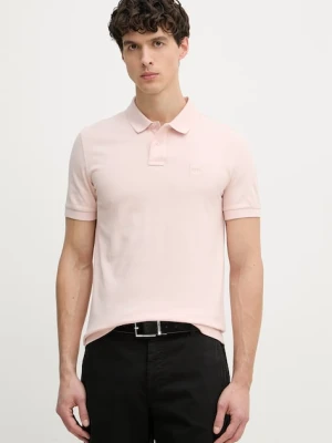 BOSS Orange polo męskie bawełniane z elastanem Passenger