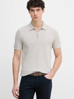BOSS Orange polo męskie z bawełną