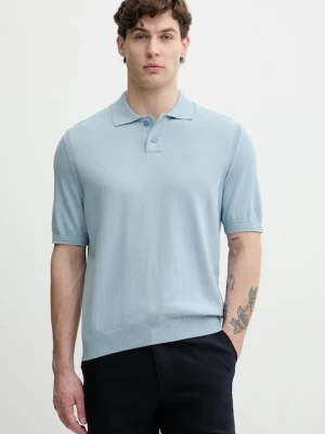 BOSS Orange polo męskie z bawełną