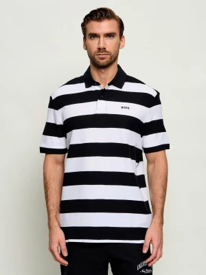 BOSS ORANGE Polo PalesStripe | Regular Fit czarny