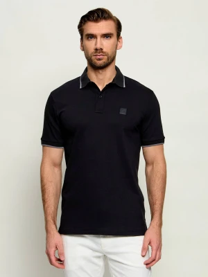 BOSS ORANGE Polo Passertip | Slim Fit | pique czarny