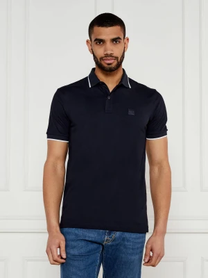 BOSS ORANGE Polo Passertip | Slim Fit | pique granatowy