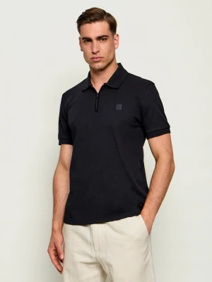 BOSS ORANGE Polo Passerzip | Slim Fit czarny