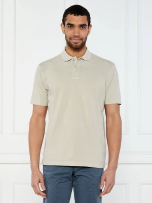 BOSS ORANGE Polo Pe__Dye | Regular Fit beżowy
