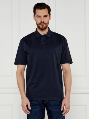 BOSS ORANGE Polo Pe__Dye | Regular Fit granatowy