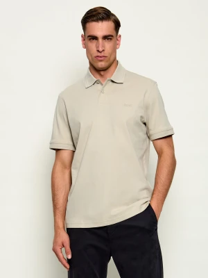 BOSS ORANGE Polo Pe_Interlock | Regular Fit piaskowy