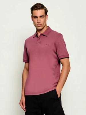 BOSS ORANGE Polo Pe_Interlock | Regular Fit bordowy