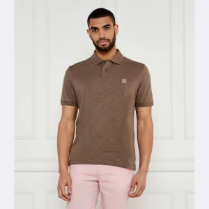 BOSS ORANGE Polo Pe_linenlogo | Regular Fit | z dodatkiem lnu