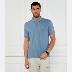 BOSS ORANGE Polo Pe_linenlogo | Regular Fit | z dodatkiem lnu