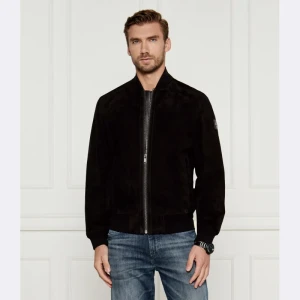 BOSS ORANGE Skórzana kurtka bomber Joflag | Regular Fit