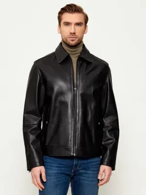 BOSS ORANGE Skórzana kurtka Jogear | Regular Fit