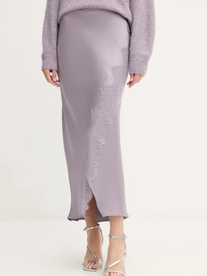 BOSS Orange spódnica kolor fioletowy maxi rozkloszowana 50548389