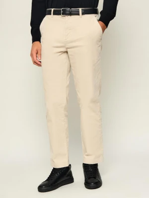 BOSS ORANGE Spodnie chino Keyes_Ds | Straight fit | sztruks beżowy