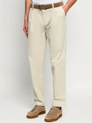 BOSS ORANGE Spodnie chino Pleated_3 | Tapered fit | sztruks