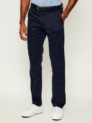 BOSS ORANGE Spodnie chino | Regular Fit granatowy