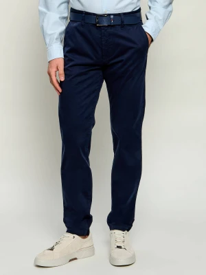 BOSS ORANGE Spodnie chino Schino-Taber | Tapered fit granatowy
