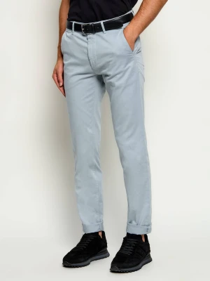 BOSS ORANGE Spodnie chino | Slim Fit błękitny