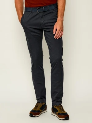 BOSS ORANGE Spodnie chino | Slim Fit granatowy