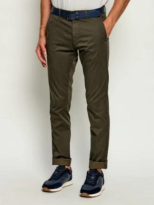 BOSS ORANGE Spodnie chino | Slim Fit oliwkowy