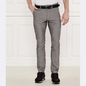 BOSS ORANGE Spodnie chino | Slim Fit | z dodatkiem lnu