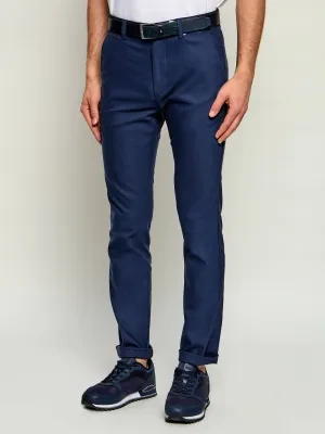 BOSS ORANGE Spodnie chino | Slim Fit | z dodatkiem lnu