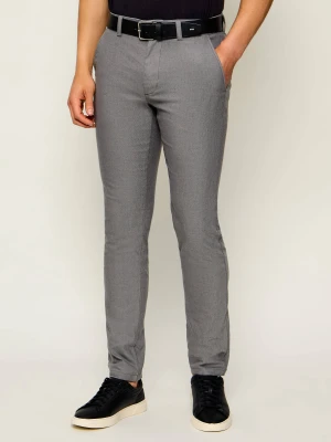BOSS ORANGE Spodnie chino | Slim Fit | z dodatkiem lnu