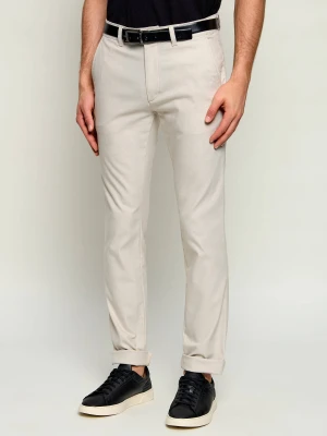 BOSS ORANGE Spodnie chino | Slim Fit | z dodatkiem lnu